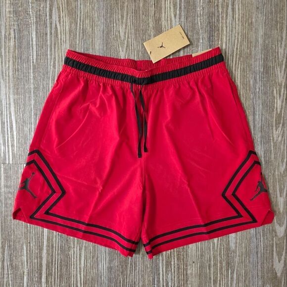 Nike Air Jordan Diamond Dri-FIT Woven Shorts Bred Black Medium M FQ2989-687 New - Picture 1 of 16